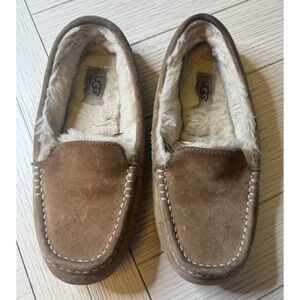 UGG slippers shoes Womens 8 beige Ansley chestnut‎ moccasin house shoe comfort